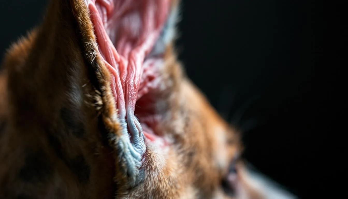 A close-up image of a dog