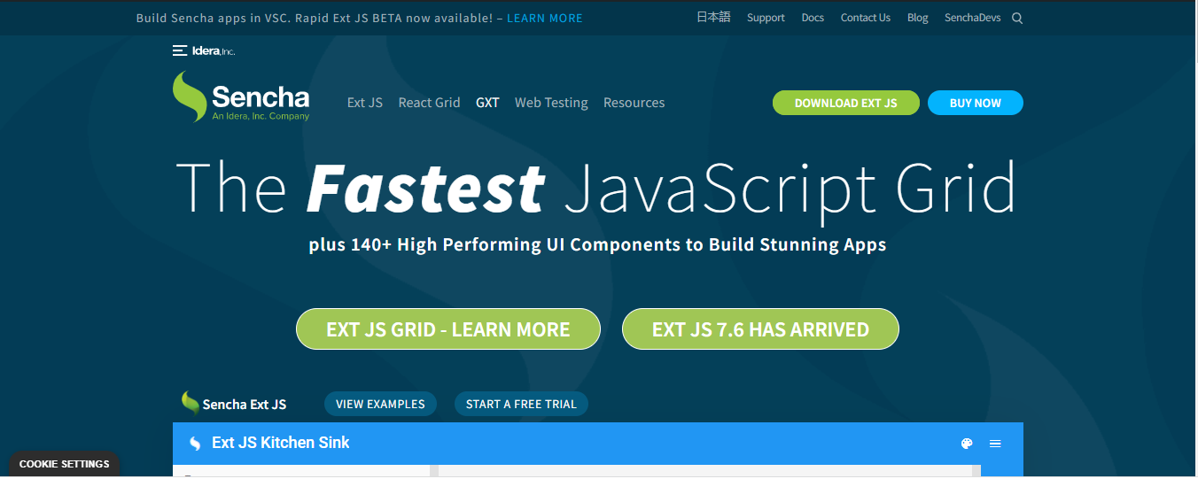 Sencha - best javascript framework & one of the most popular javascript frameworks virtual DOM