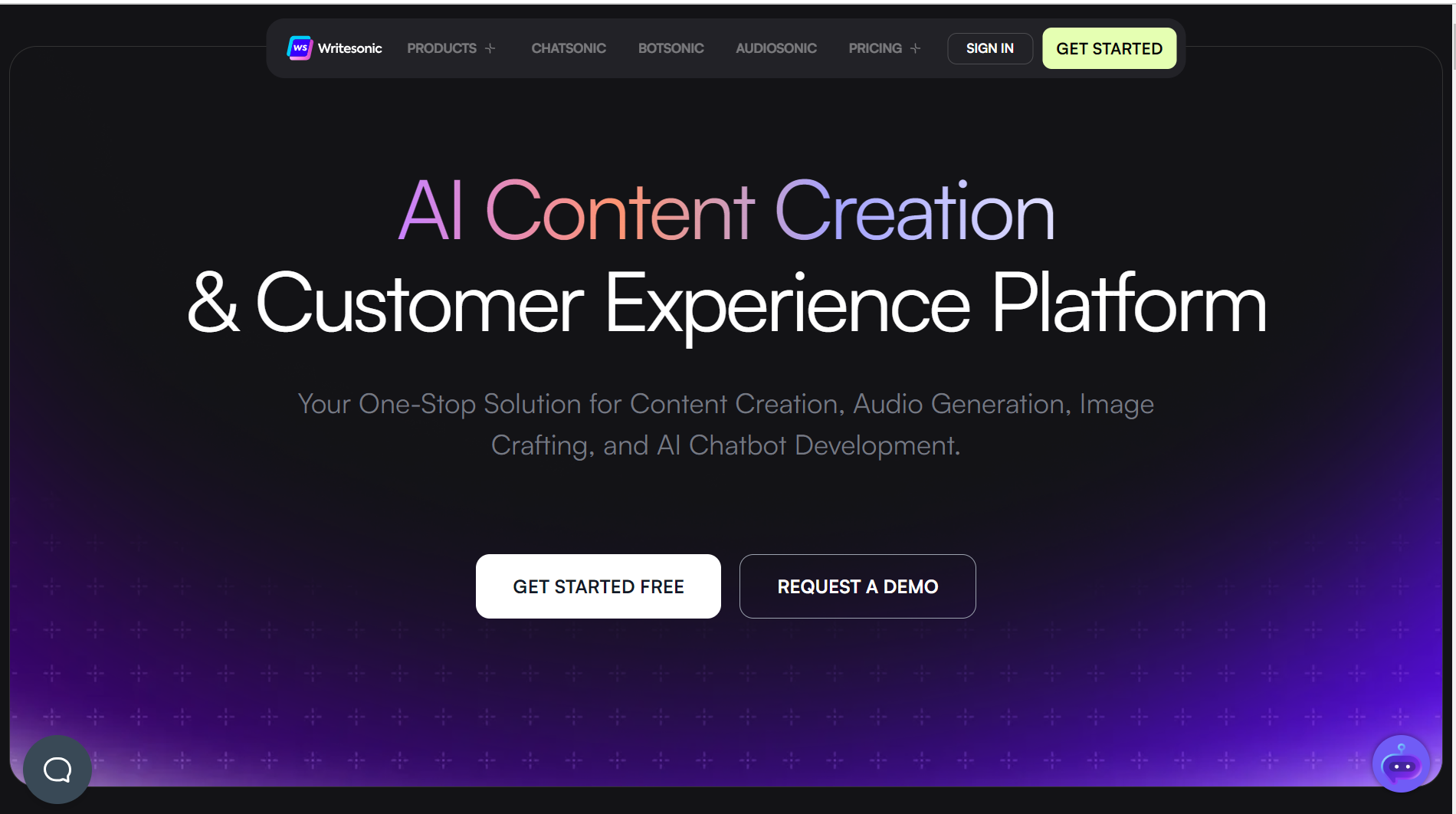 WriteSonic Landing Page