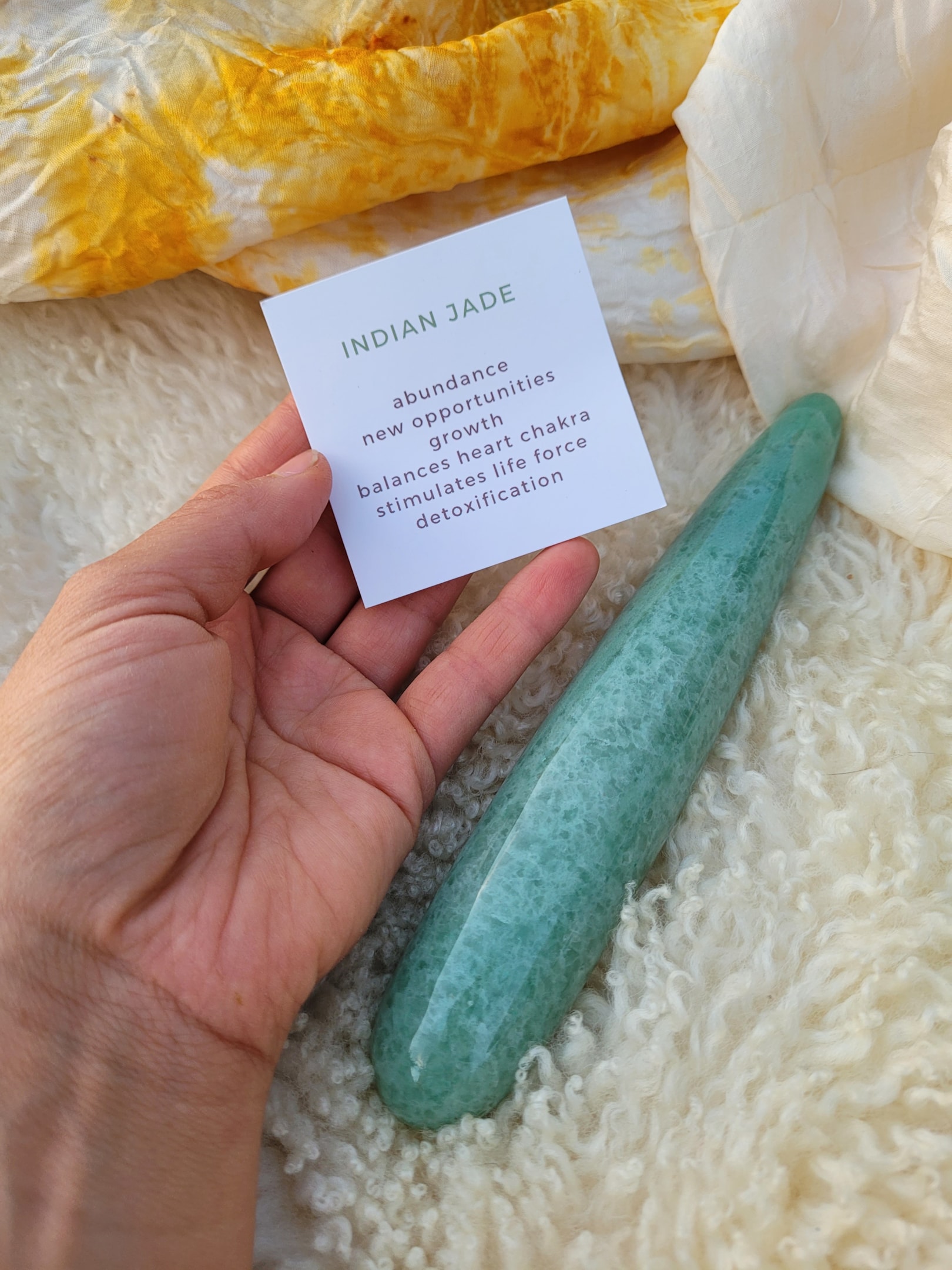 Indian Jade Wand healing stones