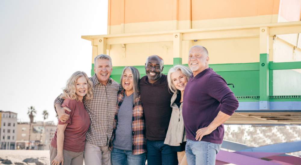 A group of happy senior citizens