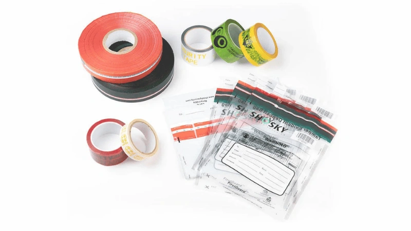 Various Tamper-Evident Packaging Materials from Shosky Security