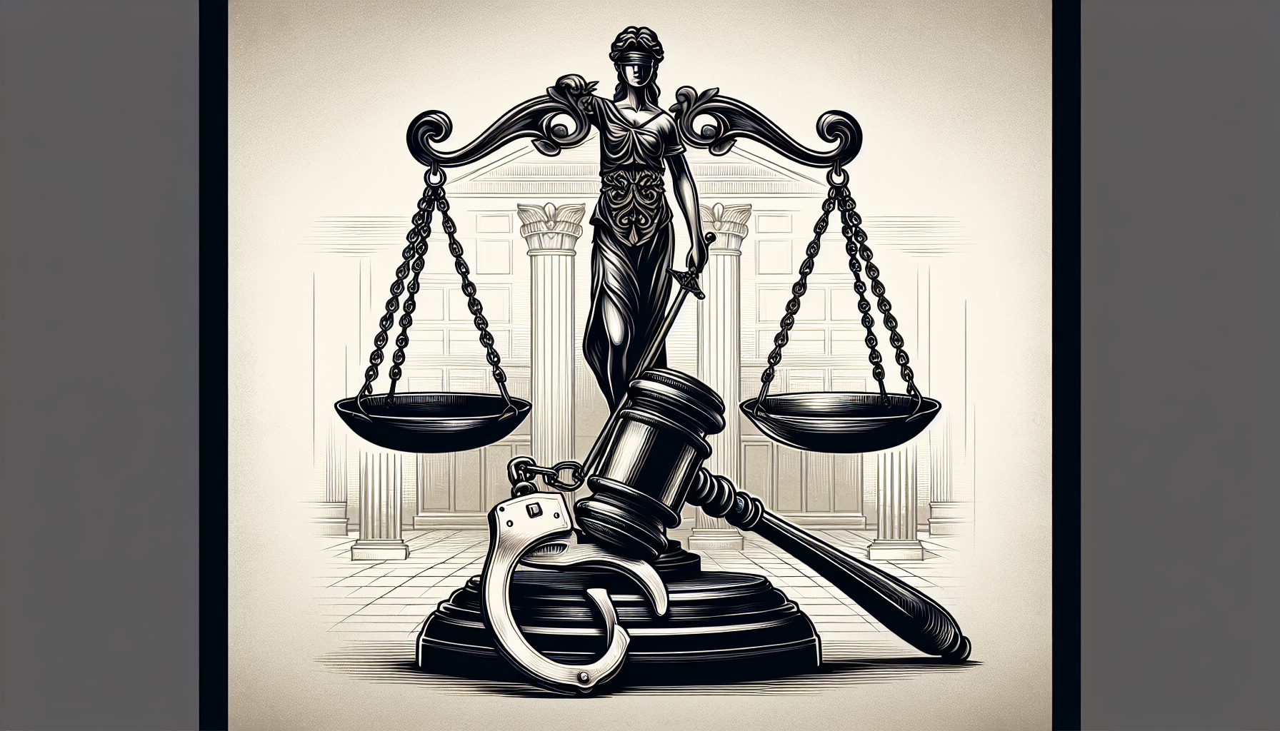 An illustration showing the penalties associated with obstruction of justice.