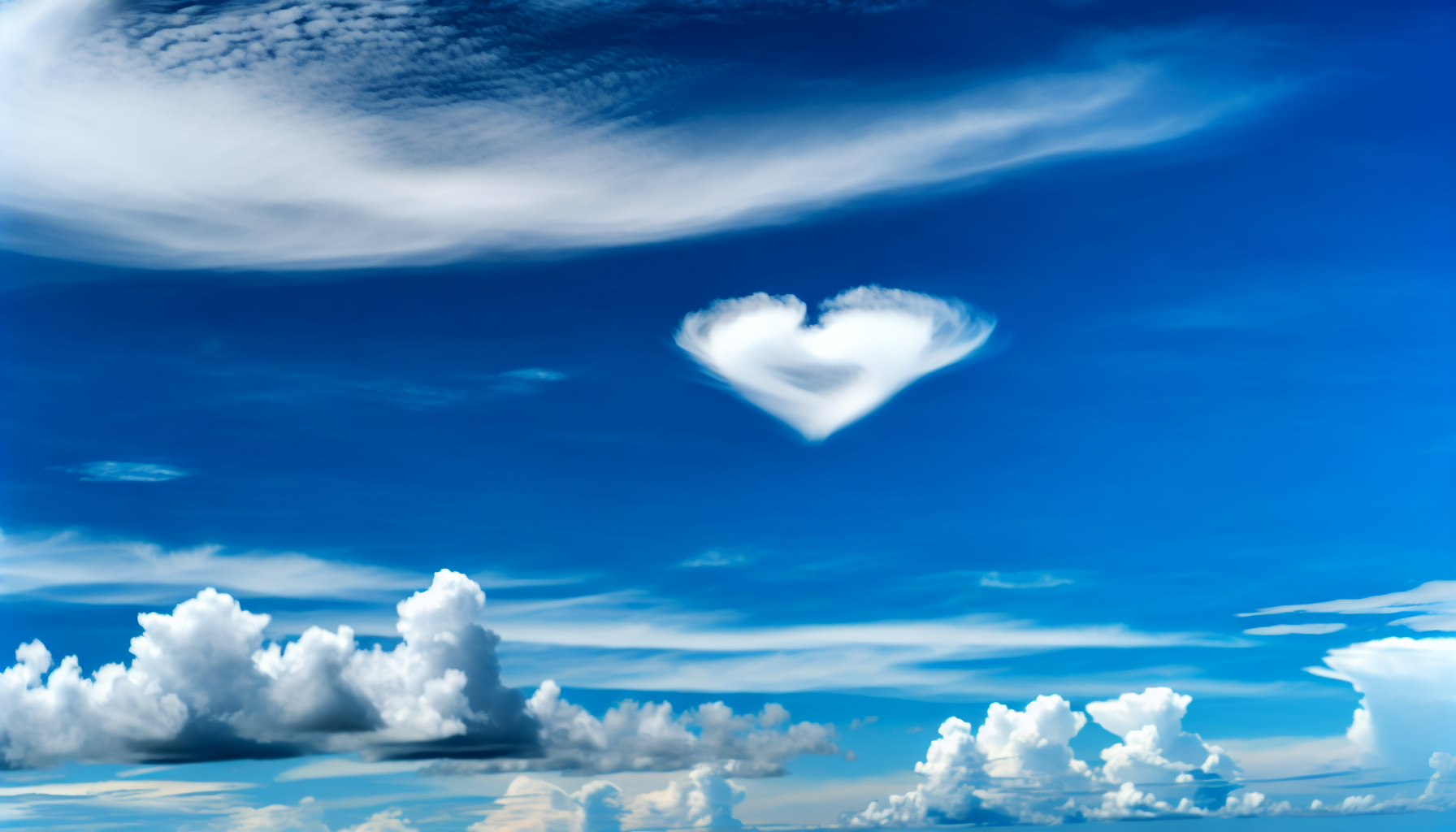 AI-generated image. A heart-shaped cloud formation in the sky, representing the possibility of finding new love and embracing self-worth.