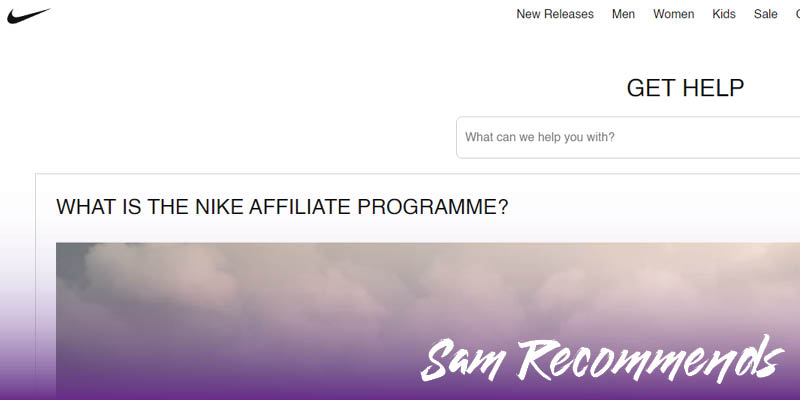 nike affiliate info page