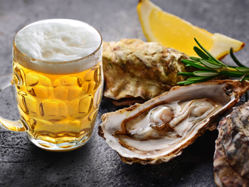 Image showing oysters paired with craft beers.