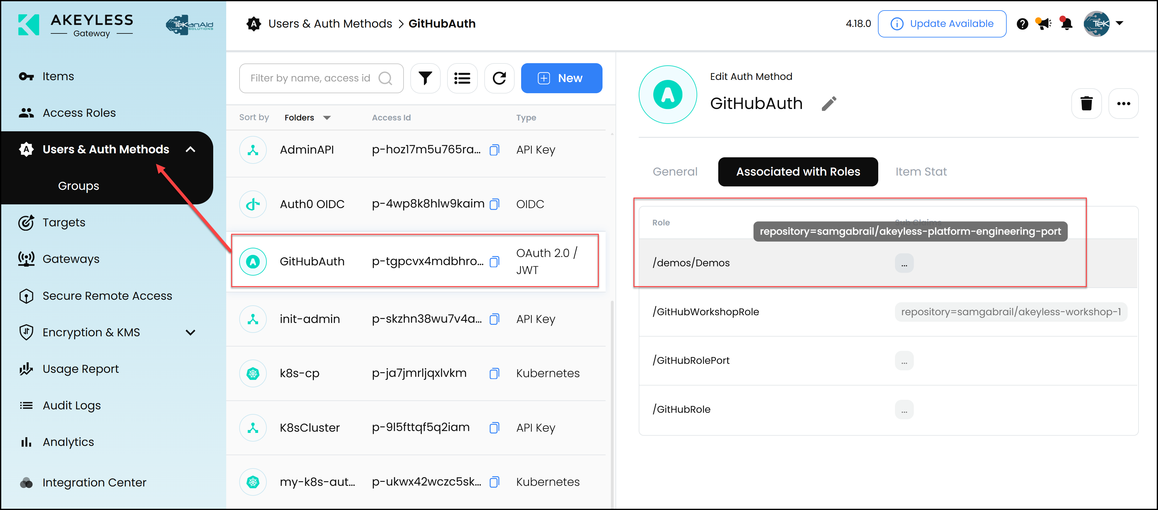 GitHub Auth Method using JWT