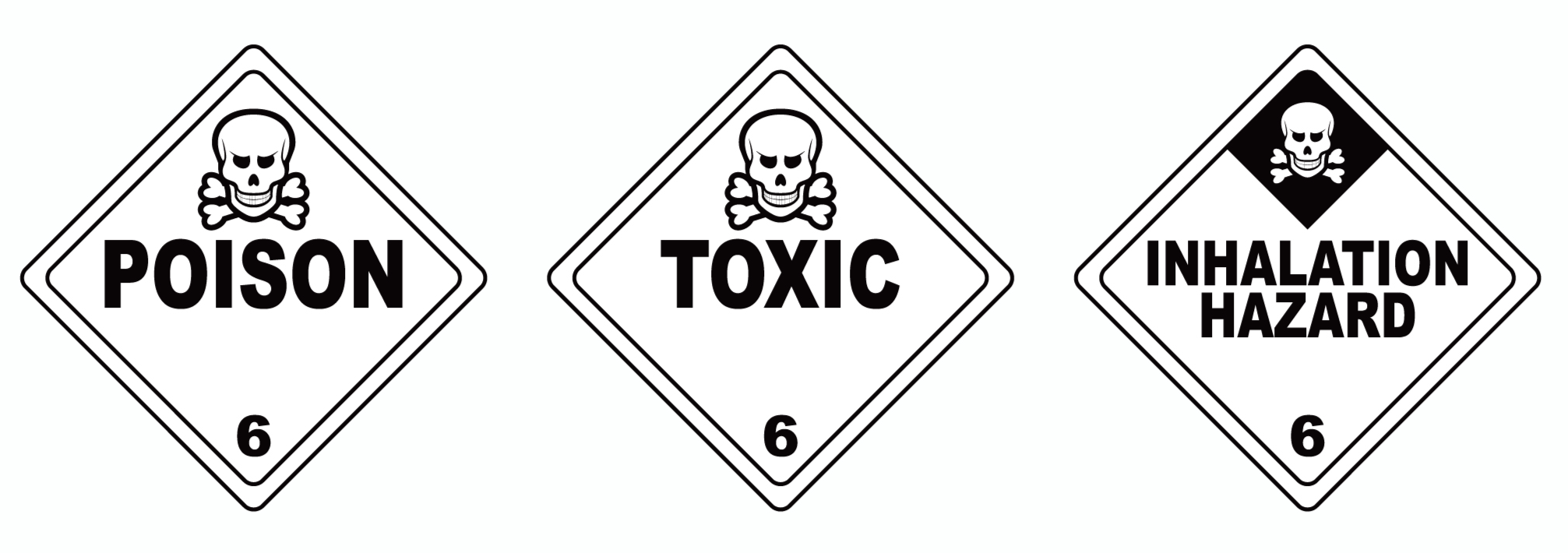 Placards for Class 6 of Hazardous Materials