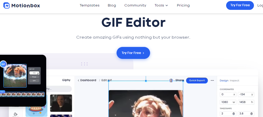 Bloggif - Free Photo editing and create animated GIF ONLINE!