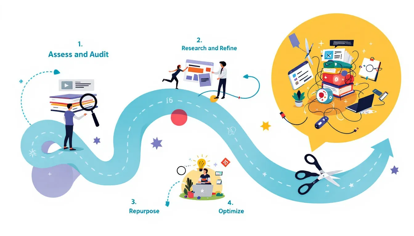 A visual representation of how updating old content can significantly boost SEO.