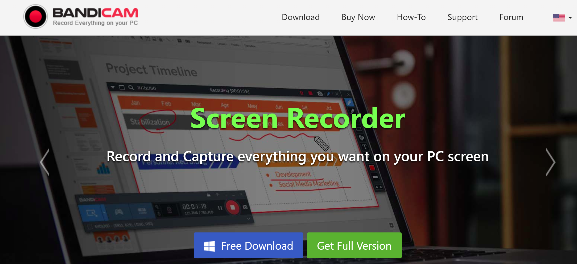 Bandicam screen capture software