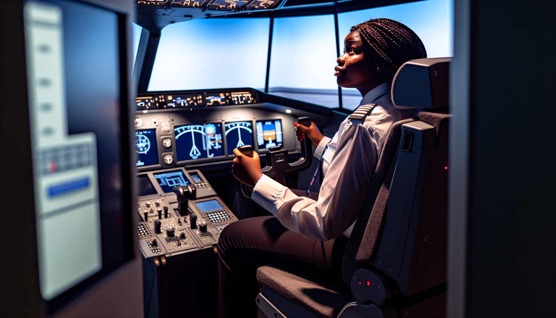 Flight simulator used for pilot training