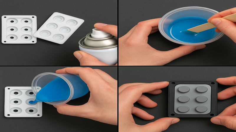 silicone rubber keypad casting process