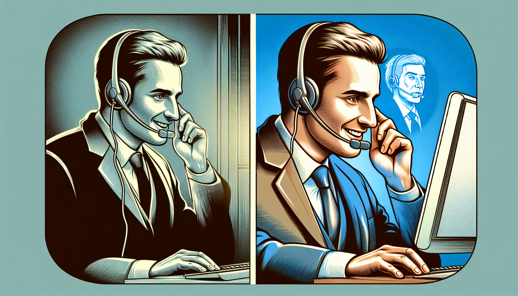 Illustration of a customer service representative providing assistance