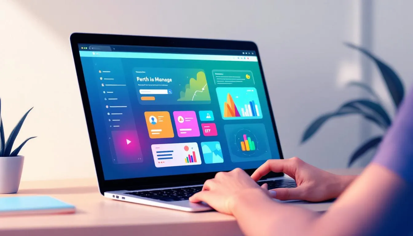 A user interacting with a user-friendly website on a laptop.
