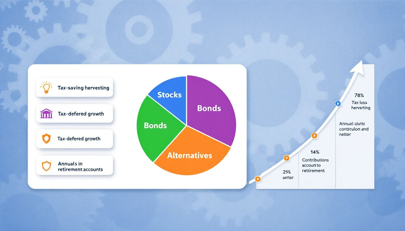 An infographic outlining tax-efficient investment allocations.