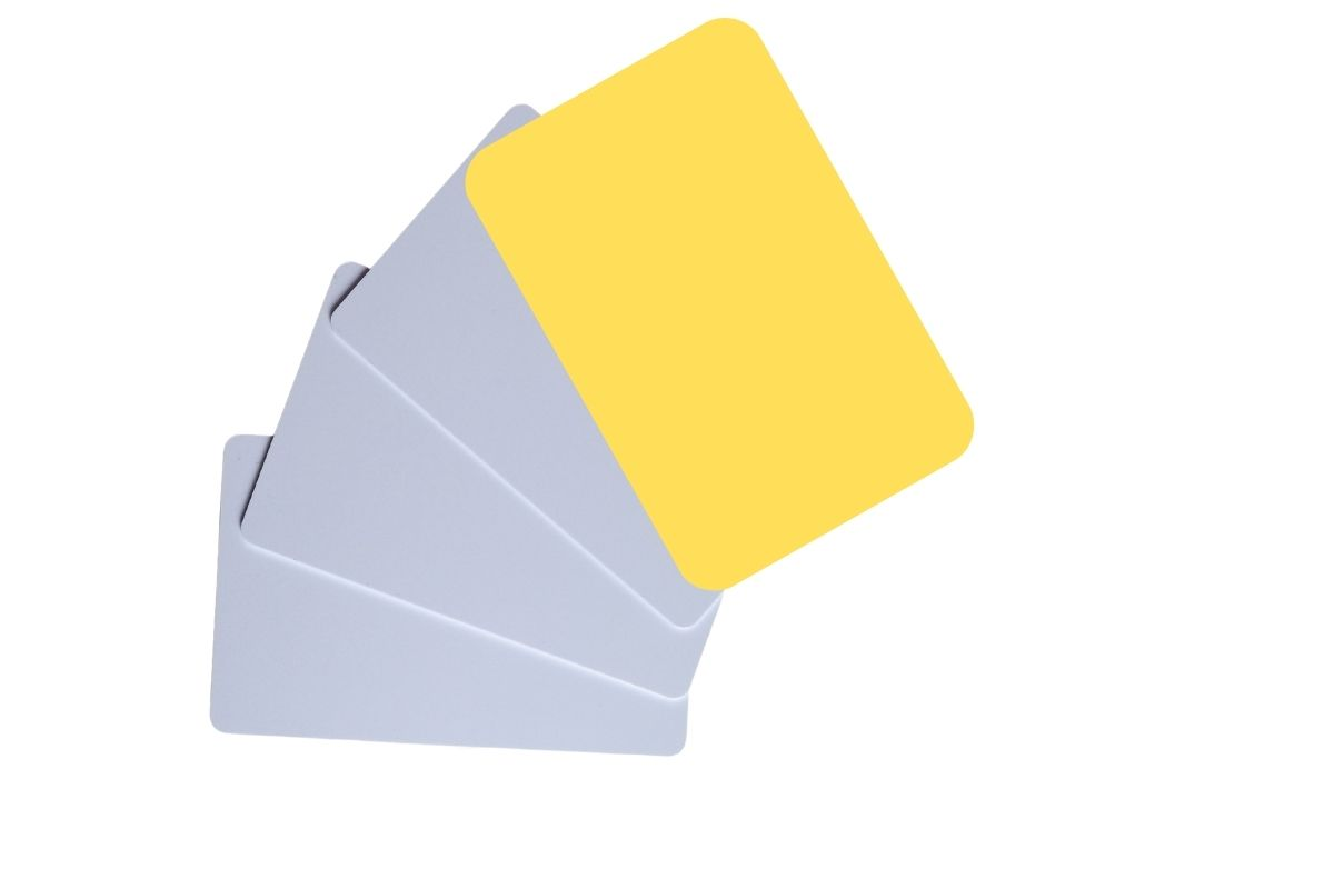 Yellow NFC business cards