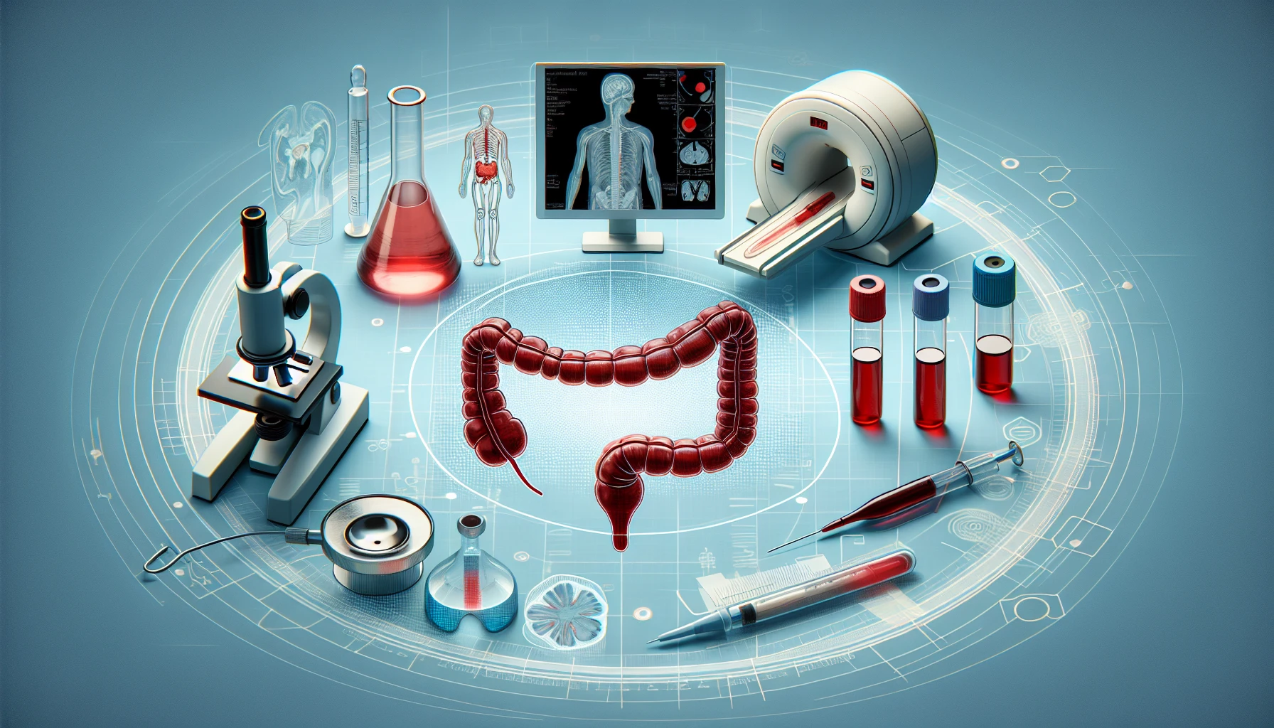 Illustration of early detection methods for recurrent colon cancer