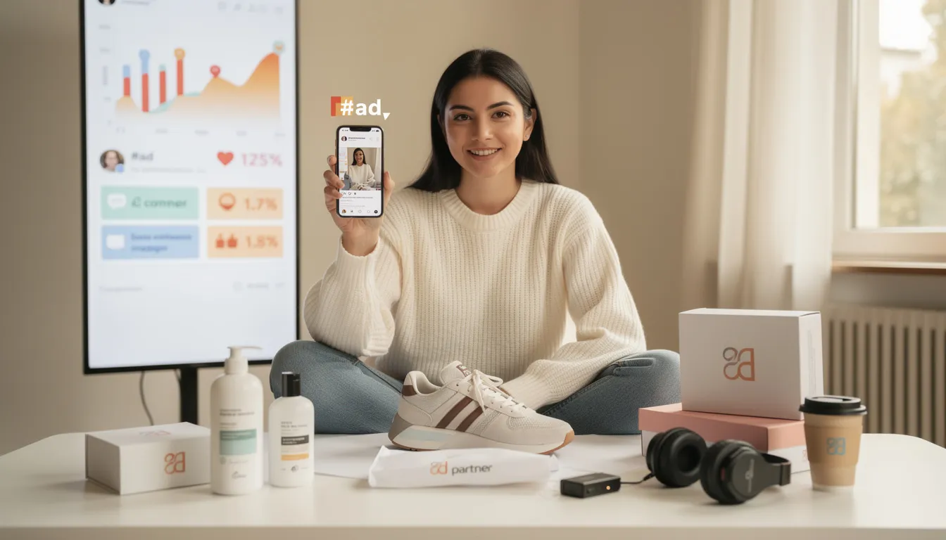 The image depicts a group of diverse influencers collaborating as brand ambassadors, engaging in content creation for various social media channels. They are brainstorming strategies to increase brand awareness through authentic user generated content and social media posts, showcasing the power of influencer marketing in today's digital landscape.