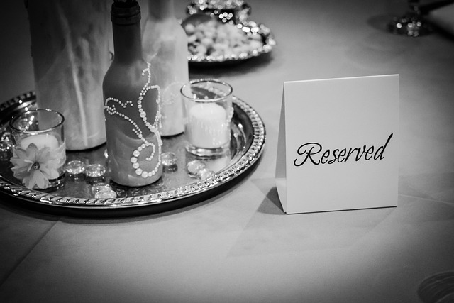 reserved sign, wedding craft ideas, table