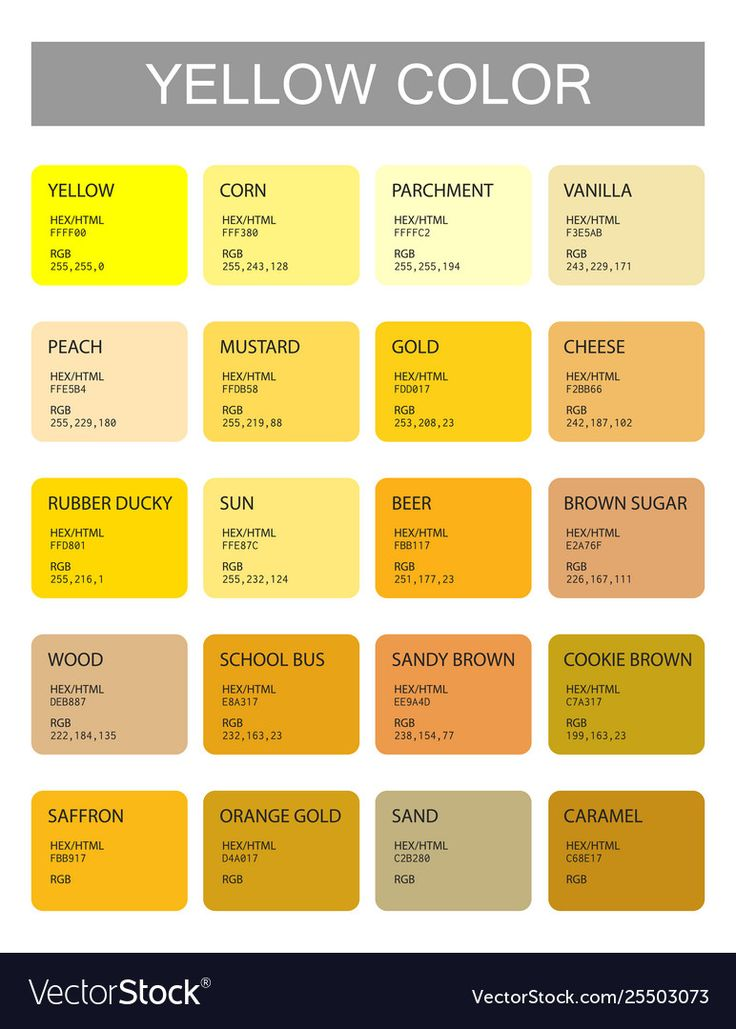Diagram varian warna kuning, via Vector Stock