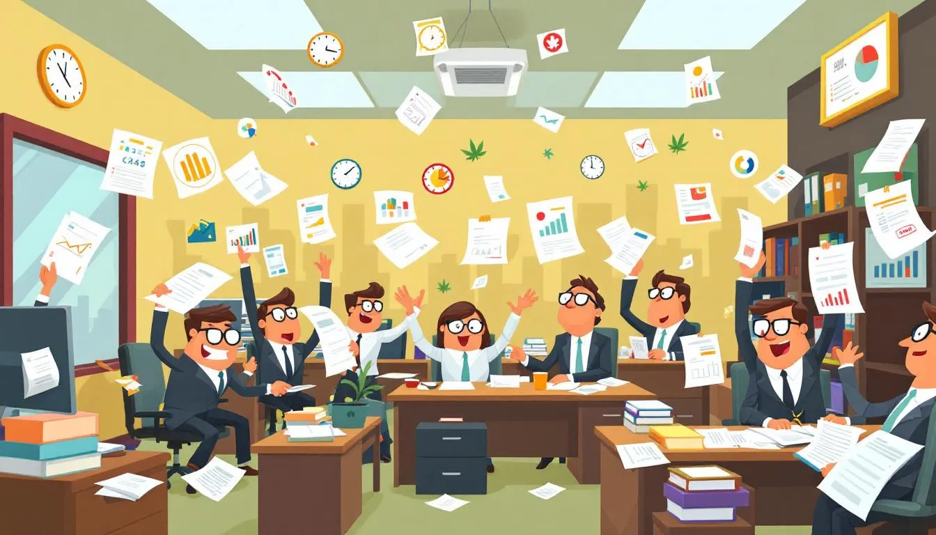An infographic illustrating the process of cannabis rescheduling.