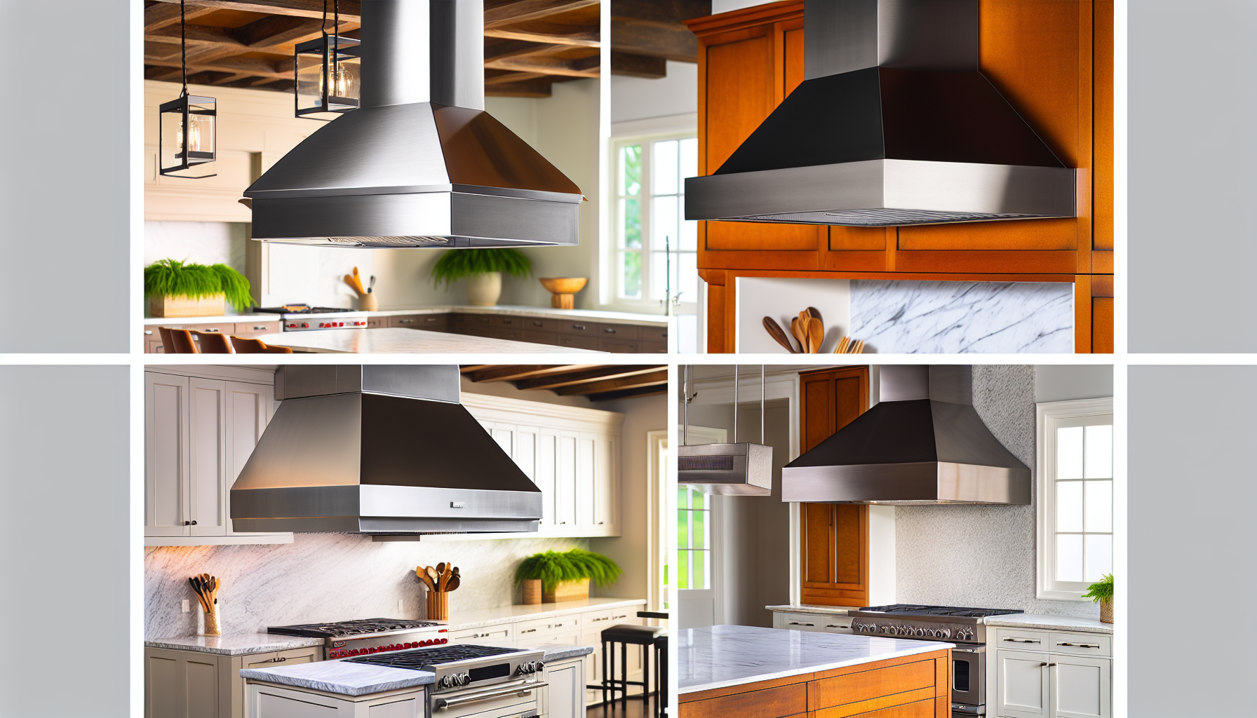 Various types of the best range hoods.