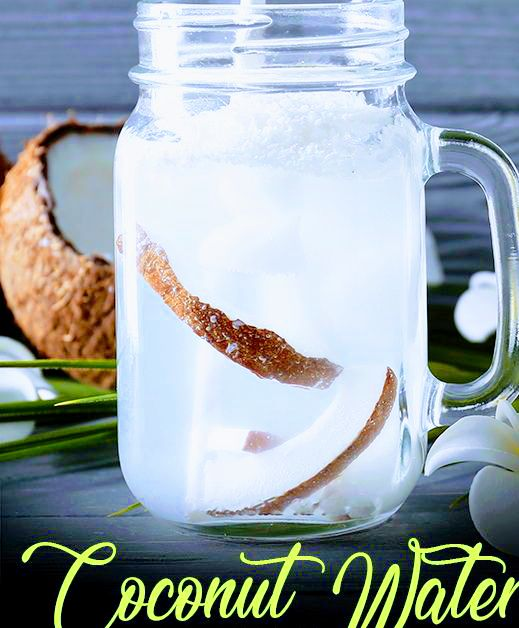 Image showing some coconut water extract in a mug-jar
