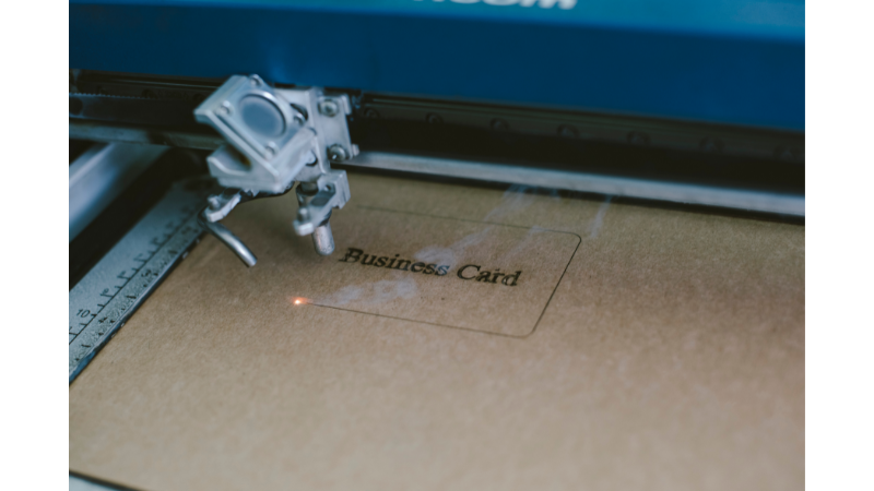laser engraving business card 