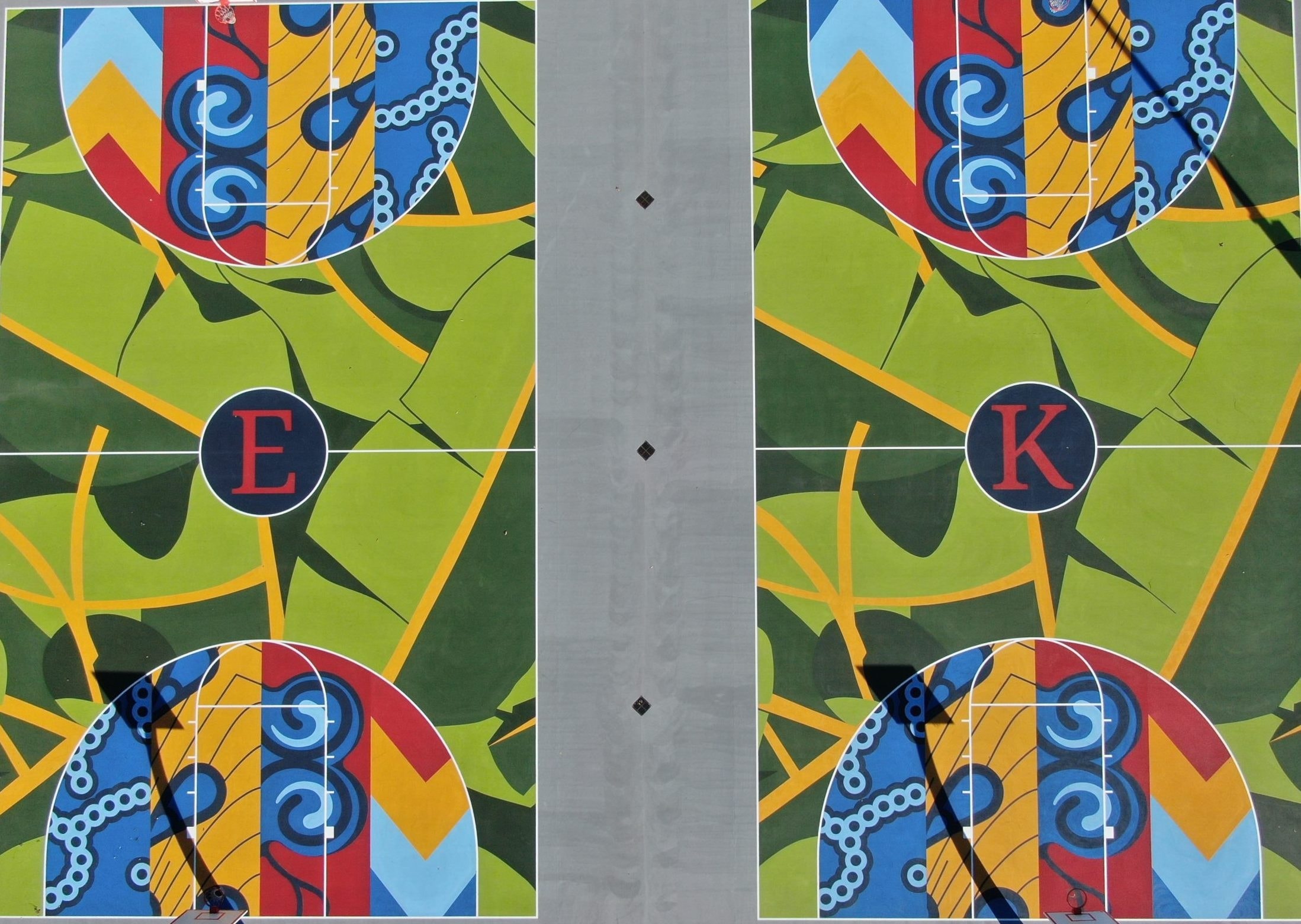 Vibrant Court Design for Evelyn K Davis Park