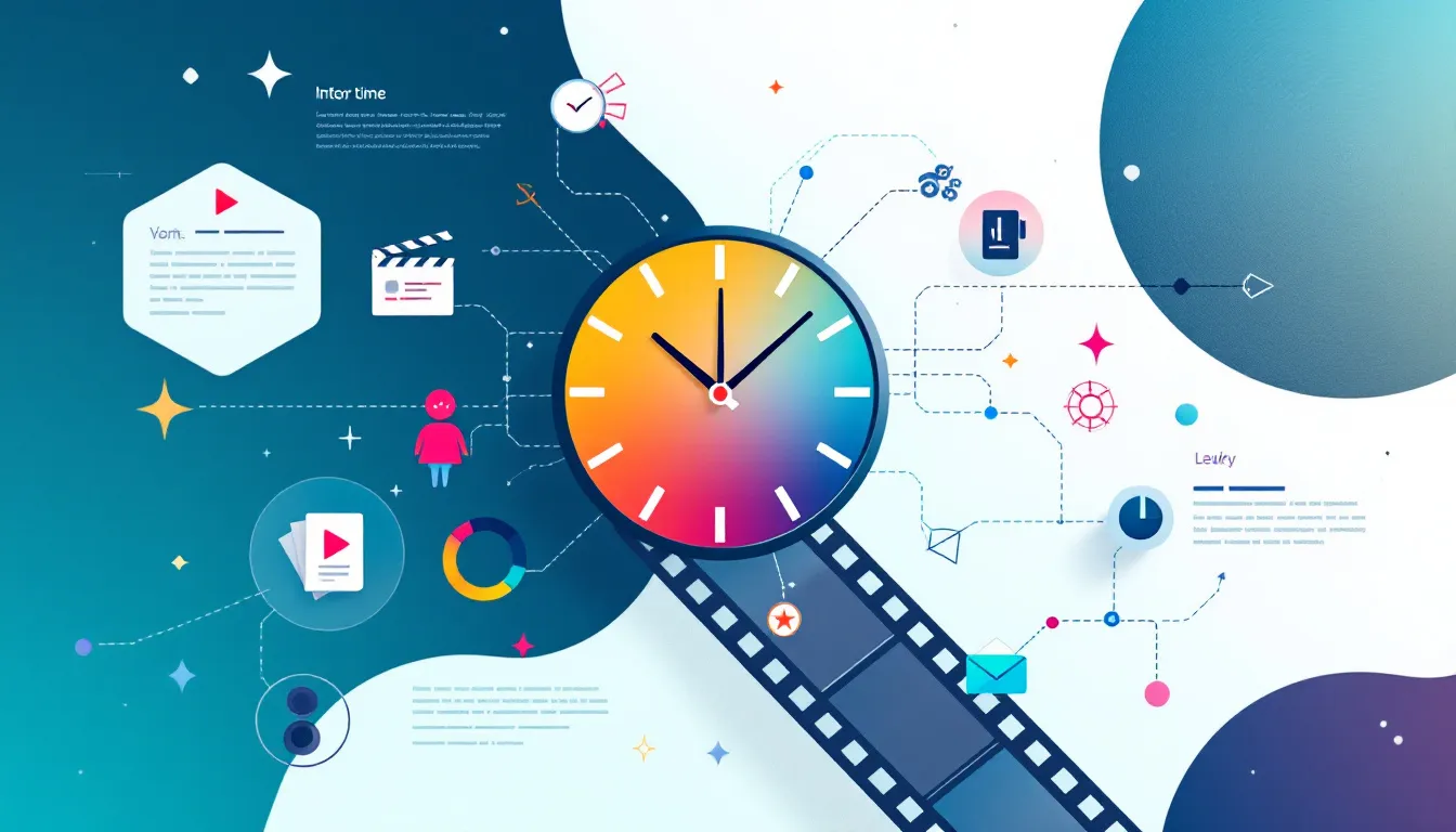 Visual representation of timing and transitions in storyboarding.