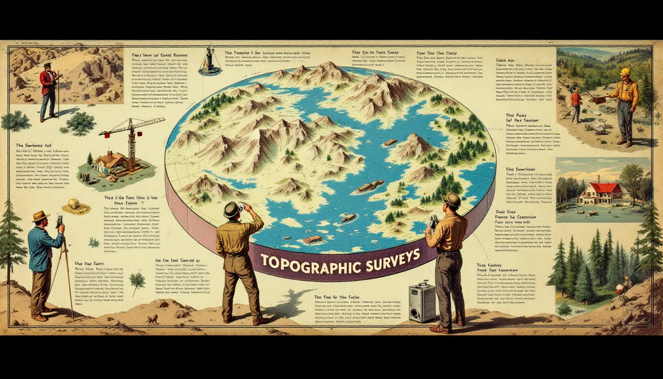 Applications of topographic surveys in various fields.