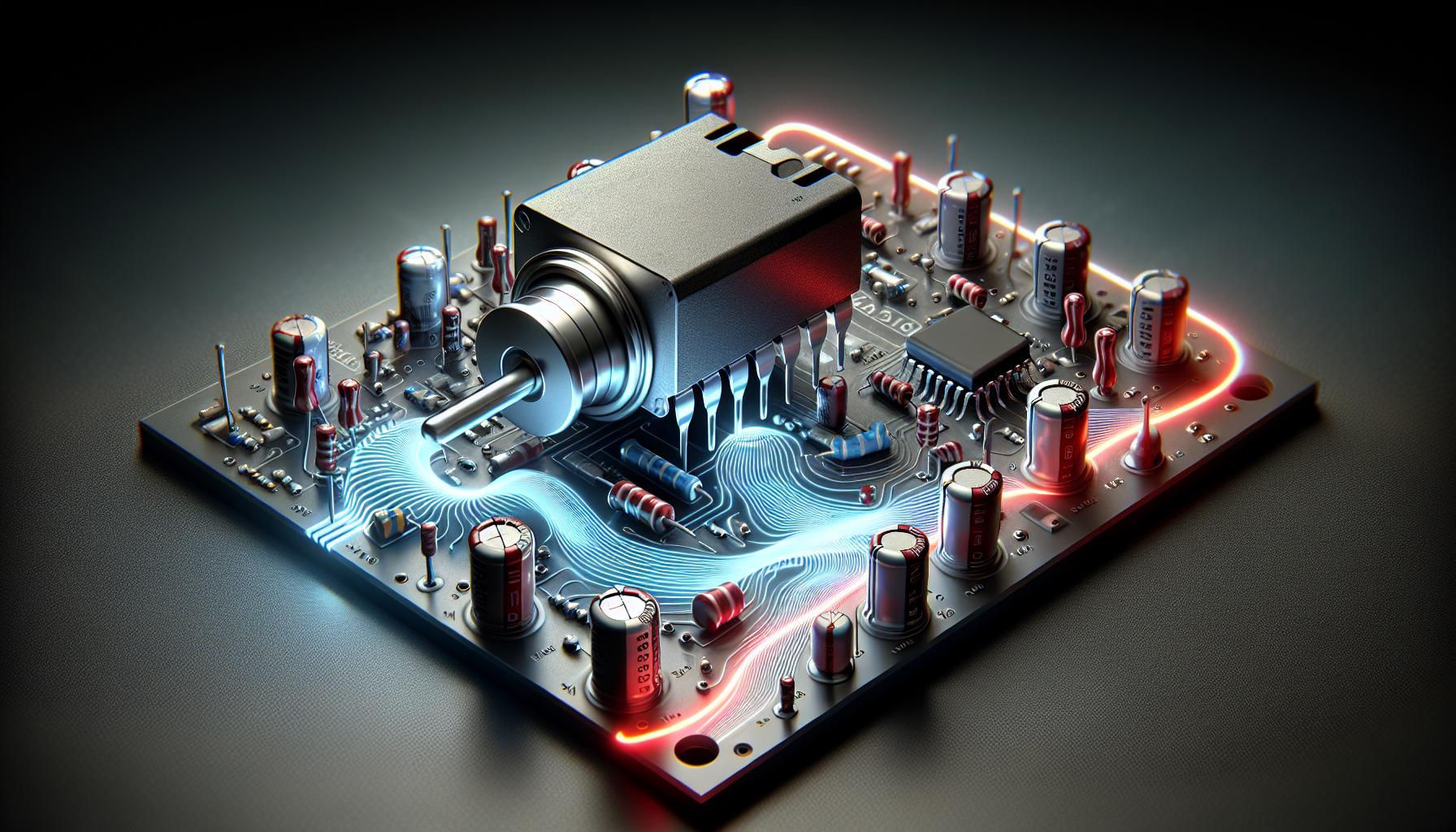 Illustration of an op-amp integrator circuit with inverting input terminal and feedback capacitor