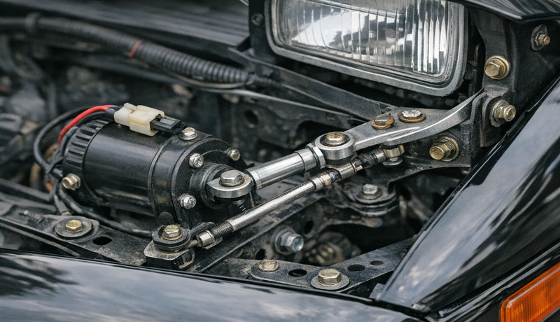 Mechanical failure risk of pop-up headlight motor and gears