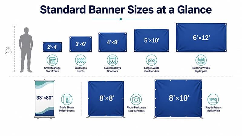 Standard banner sizes at a glance