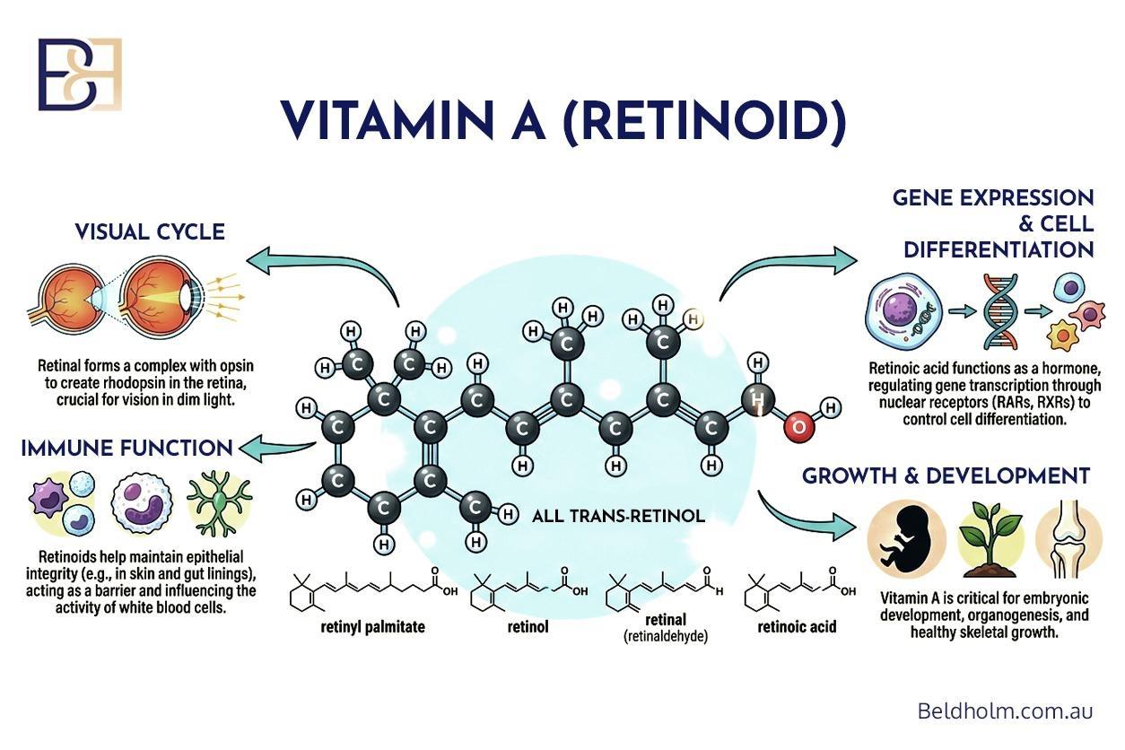 Vitamin A (Retinoid) Before and After Body Contouring Surgery: A Guide for Post Weight Loss Patients 3 Vitamin A molecule