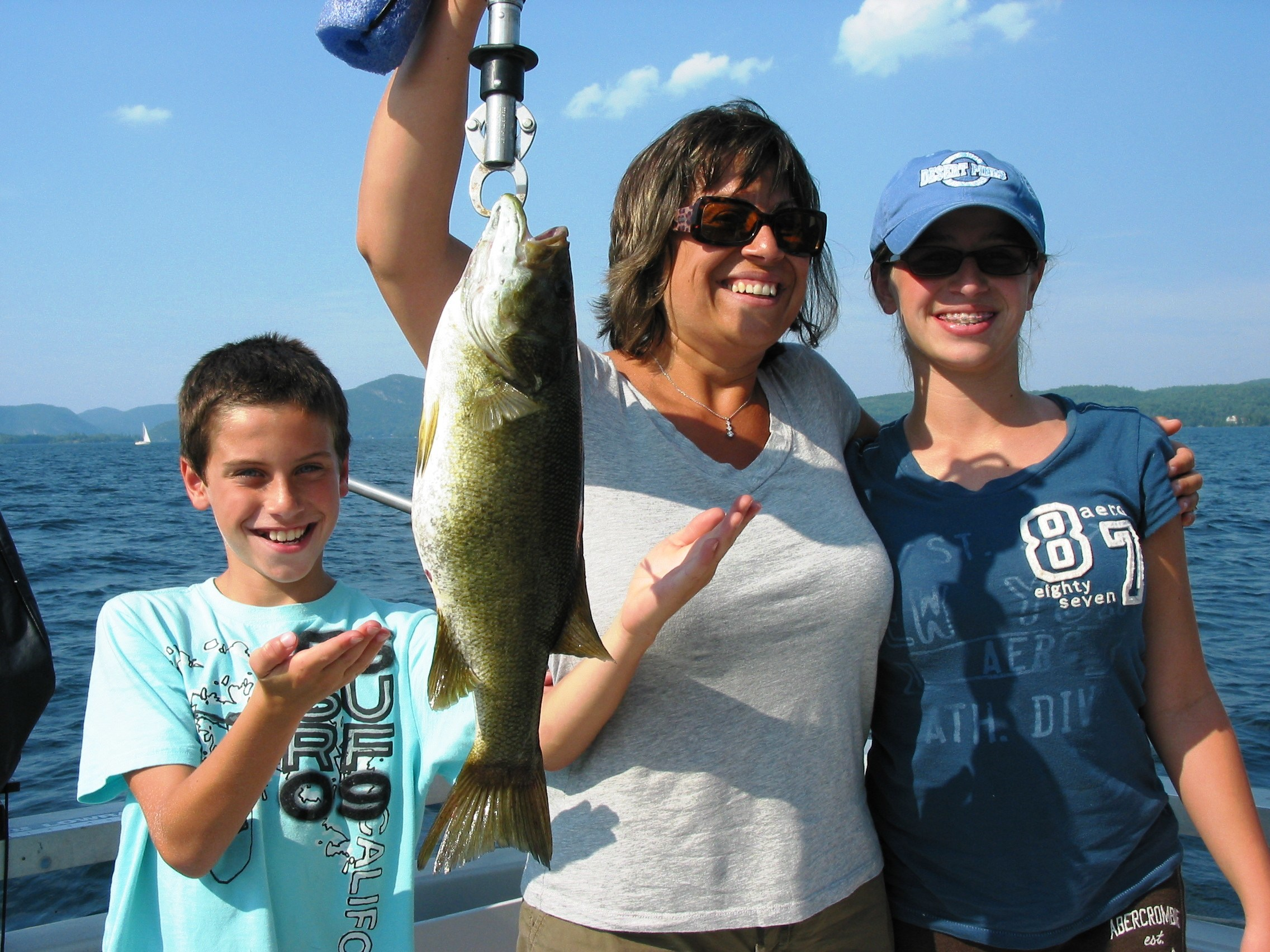 Bass fishing on Lake George provides a great family outing. (Photo courtesy of Justy Joe Charters)