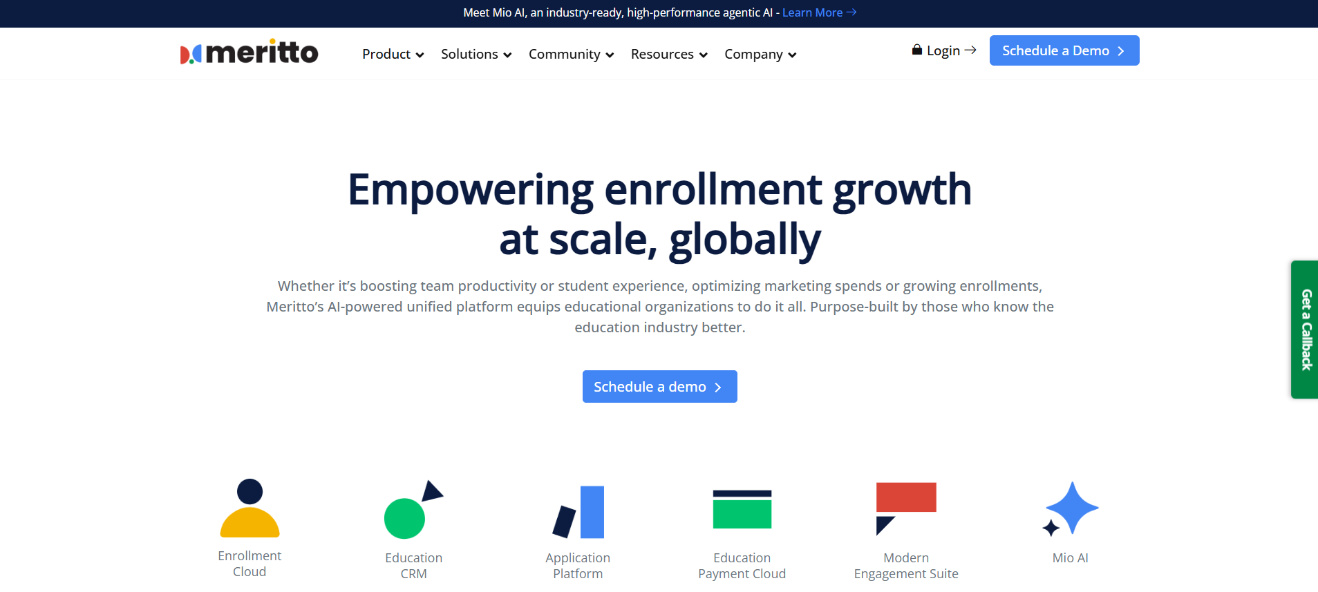 Meritto - a crm for higher education