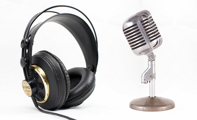 podcast, headset, microphone