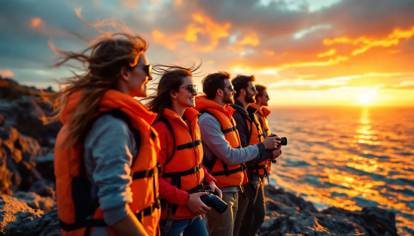 I bilden ser vi en grupp personer som deltar i en spännande aktivitet tillsammans, vilket visar på glädje och gemenskap. Denna typ av upplevelse kan vara den perfekta gåvan för att skapa minnen och uppskattning, oavsett tillfälle.