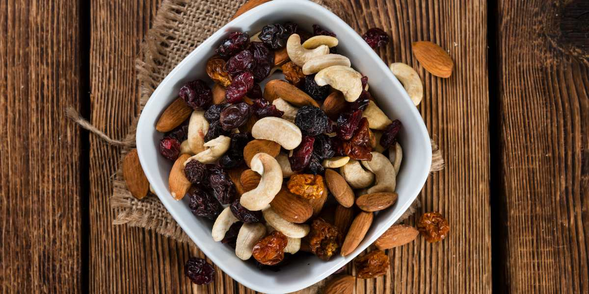 Trail mix offers a great tasting healthy fats and protein source.