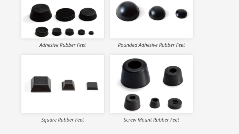 different types of rubber feet