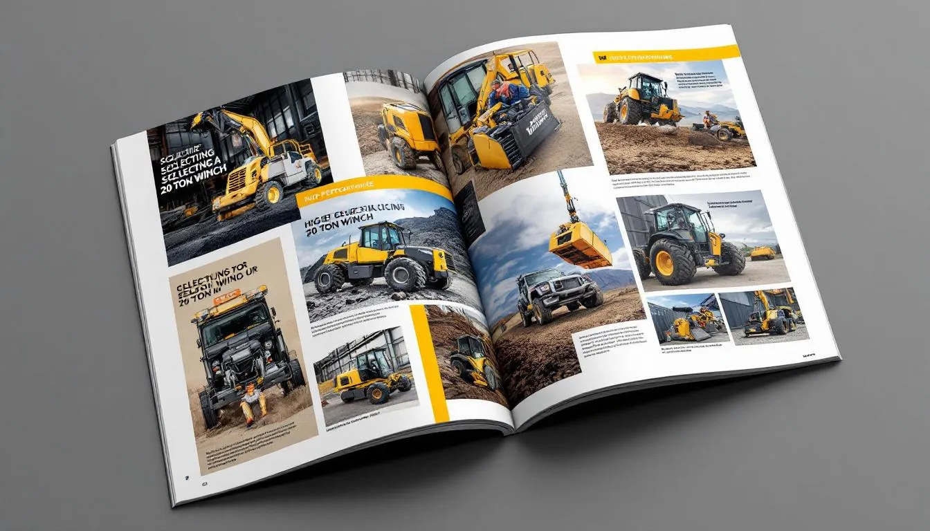 A guide to selecting a 20 ton winch, featuring various models.