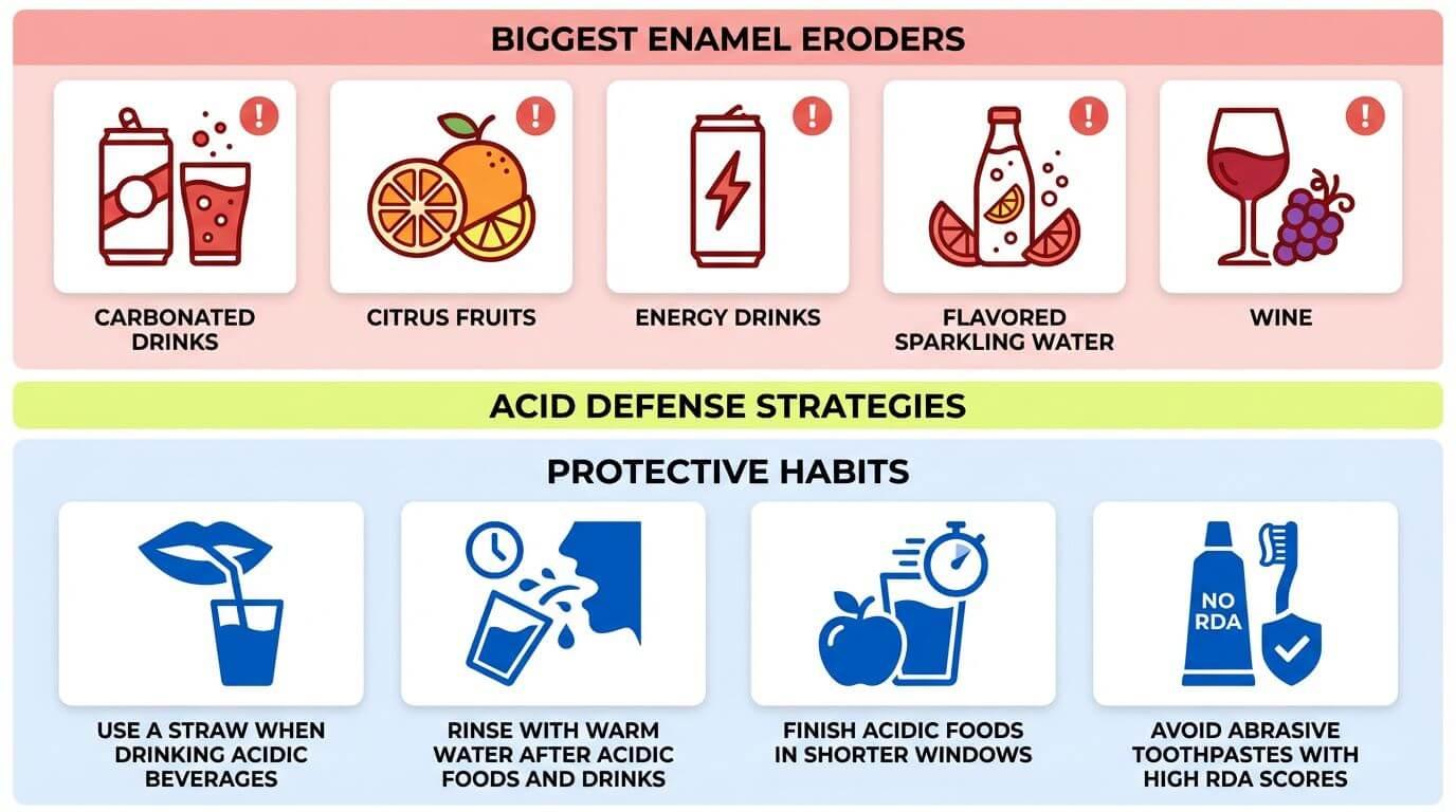 Step 3: Cut Back on Everyday Enamel Eroders