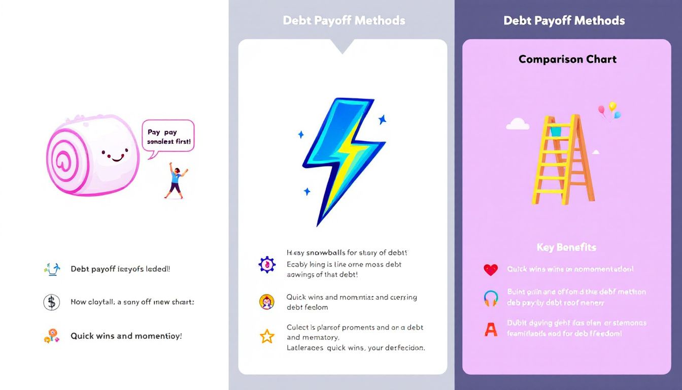 A comparative chart of different debt payoff methods including snowball and avalanche.