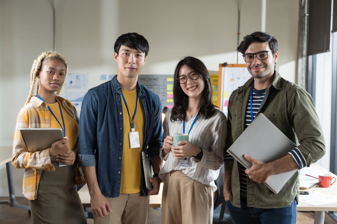 Supplement company team representing positive workplace culture and employee satisfaction