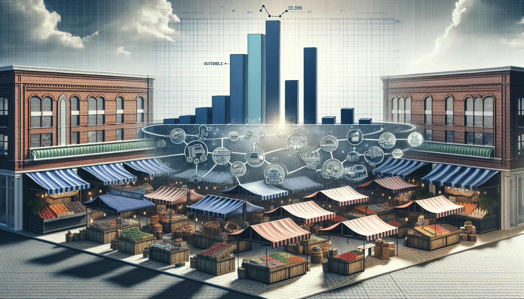 An illustration of distribution channels and market growth