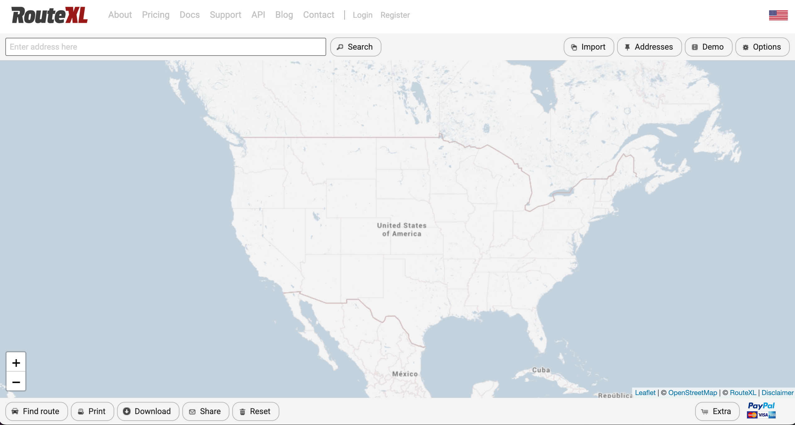 Homepage for fast browser-based routing with export tools