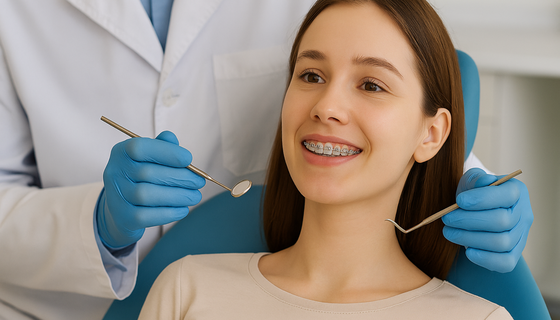 Pasient med tannregulering får oppfølging av kjeveortoped i Oslo.