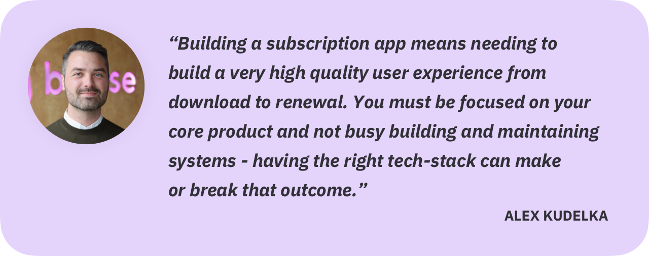 subscription app tech stack